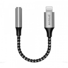 Перехідник AUX Proove SoundMesh Lightning to 3.5mm gray