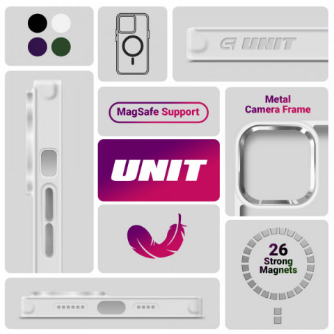 Чохол ArmorStandart Unit MagSafe для Apple iPhone 13 Matte Clear Silver (ARM70445)