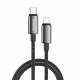 Кабель ColorWay USB Type-C - Lightning (M/M), zinc alloy braided, 3А, 2 м, Black (CW-CBPDCL099-BK)