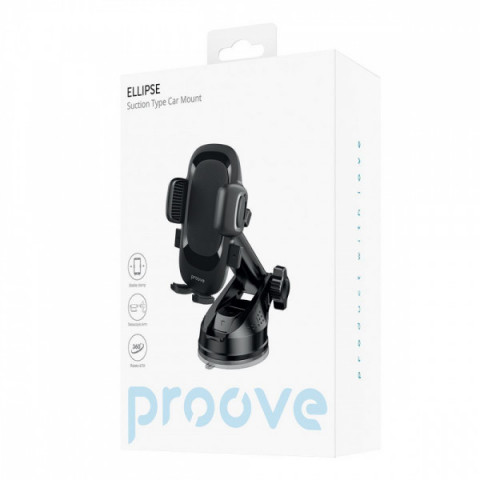 Автомобільний тримач Proove Ellipse Suction Type Car Mount black Купити в Україні