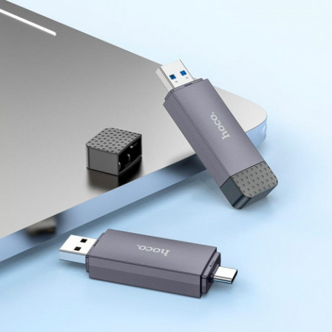 Кардрідер Hoco HB45 Spirit 2-in-1 USB-USB Type-C 3.0 Black (6942007620529)