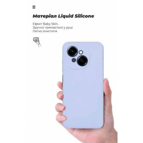 Чохол ArmorStandart ICON для Tecno Spark Go 1 (KL4) Camera cover Lavender (ARM81218)