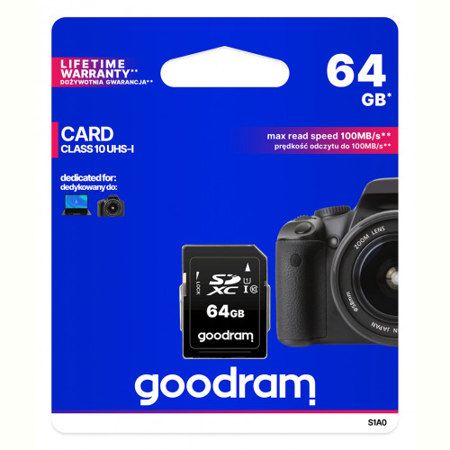 Карта пам`ятi SDXC 64GB UHS-I Class 10 GOODRAM (S1A0-0640R12)