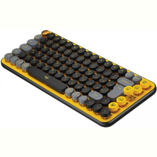 Клавiатура Logitech Pop Wireless Blast Yellow (920-010716)