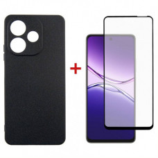 Чохол-накладка Dengos для Oppo A5 Pro Black Full Glue (DG-KM-150) + захисне скло