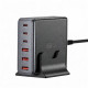 Мережевий зарядний пристрій Essager Engine 85W GaN (3xUSB-A, 3xUSB-C) Black (EZC85W-SXB0G-Z)
