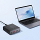 Мережевий зарядний пристрій Essager Engine 85W GaN (3xUSB-A, 3xUSB-C) Black (EZC85W-SXB0G-Z)