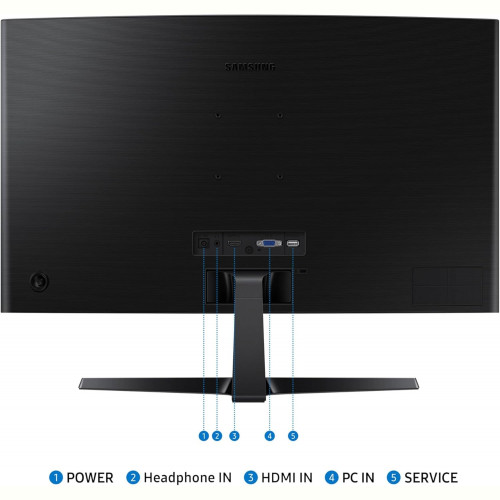 Монітор Samsung 24" LS24D366GA (LS24D366GAIXCI) VA Black Curved 100Hz