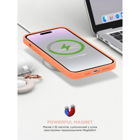Чохол ArmorStandart ICON2 MagSafe для Apple iPhone 15 Plus Orange Sorbet (ARM72740)