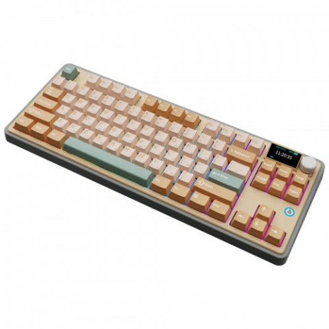 Клавіатура бездротова Ajazz AK870 Jasmine Switch Yellow (AK870-JS-YWG)