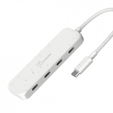 USB-хаб J5create 4 USB-C White (JCH345EW-N)