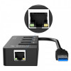 Концентратор USB3.0 Orico (CA912742) HR01-U3-V1-BK-BP Black 3хUSB3.0 + RJ45