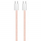 Кабель ColorWay USB Type-C + USB Type-C (M/M), 3.0 А, 1 м, Pink (CW-CBPDCC061-P)