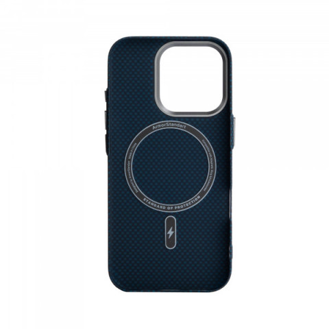Чохол ArmorStandart LikeCarbon2 MagCase для Apple iPhone 16 Pro Kevlar Dark Blue (ARM88594)