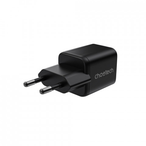 Мережевий зарядний пристрій Choetech (USB-C+USB-A) Black (PD5012-EU-BK)