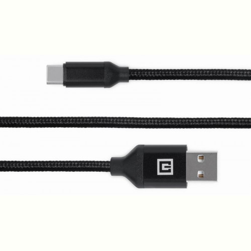 Кабель REAL-EL Premium Fabric USB-USB Type C 2m, Black (EL123500047)