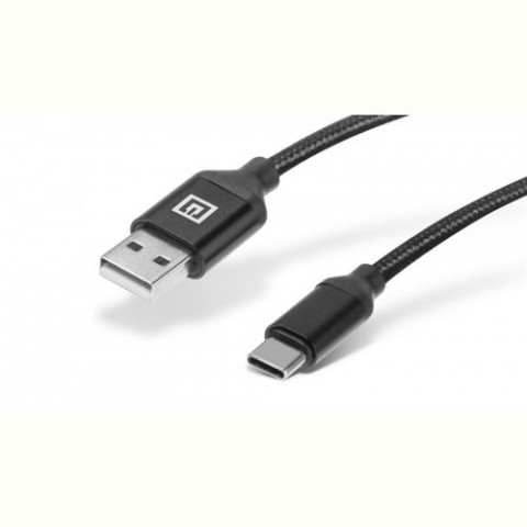 Кабель REAL-EL Premium Fabric USB - USB Type-C (M/M), 2 м, Black (EL123500047)