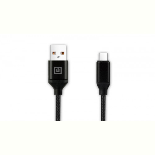 Кабель REAL-EL Premium Fabric USB-USB Type C 2m, Black (EL123500047)