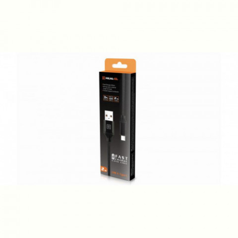 Кабель REAL-EL Premium Fabric USB - USB Type-C (M/M), 2 м, Black (EL123500047)