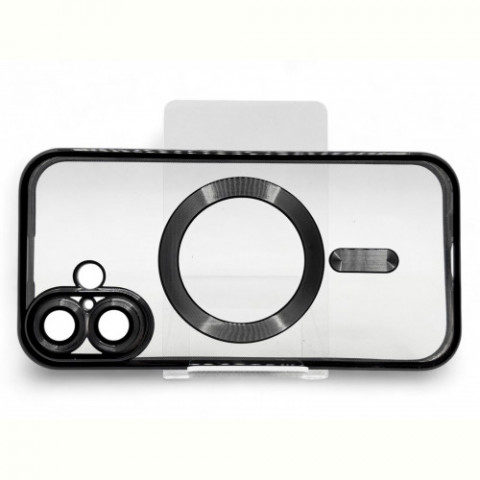 Чохол-накладка BeCover TPU Chrome Case MagSafe для Apple iPhone 16 Plus Black (712075)