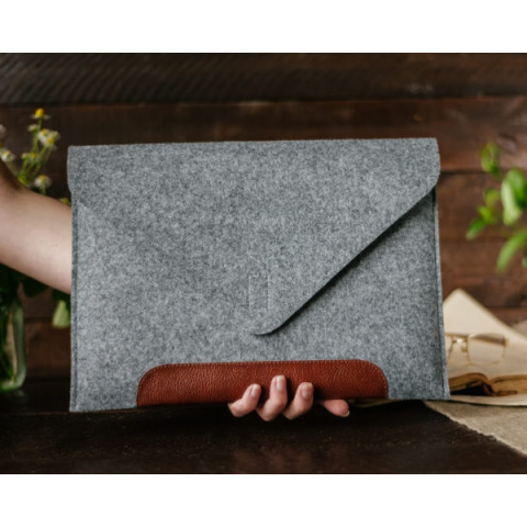 Чохол для ноутбука Gmakin для MacBook Pro 13"" Grey/Brown (GM10-13New)