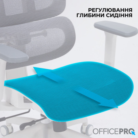 Крісло офісне OfficePro Skyline OC680-W-DG-DG Купити в Україні