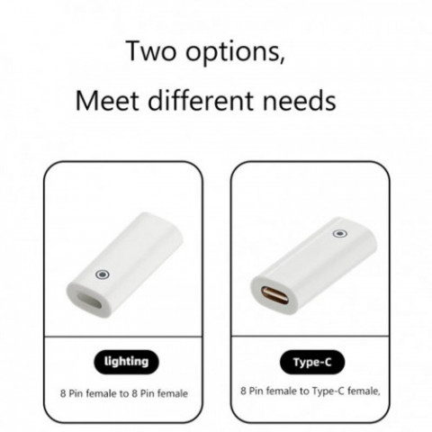 Адаптер Goojodoq Type-C-Lightning для Apple Pencil 1 White (1005005016935408W)