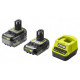 Набір акумулятора та зарядного пристрою Ryobi ONE+ RC18120-242X 18В 1х2А·год 1х4А·год ЗП 2А