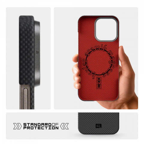 Чохол ArmorStandart BlackIcon Kevlar MagCase для Apple iPhone 16 Pro Black (ARM88534)