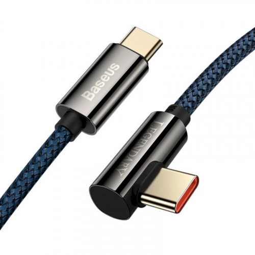 Кабель Baseus Legend Series Elbow USB-C-USB-C, 1м, Blue (CACS000603)