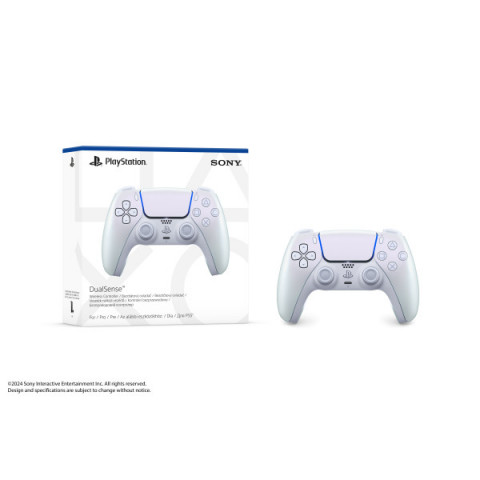 Геймпад бездротовий Sony PlayStation 5 DualSense Chrome Pearl (1000050600)