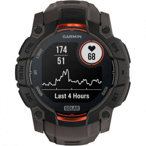 Смарт-годинник Garmin Instinct 3 50mm Solar Black Bezel with Charcoal Band (010-02935-00)