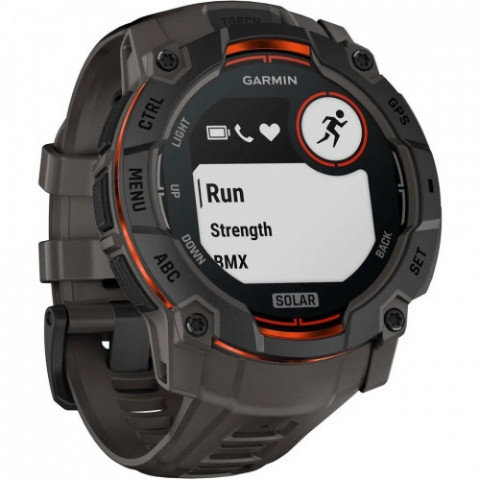 Смарт-годинник Garmin Instinct 3 50mm Solar Black Bezel with Charcoal Band (010-02935-00)