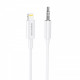 Кабель Borofone BL9 3.5 мм - Lightning (M/M), 1 м, White (BL9W)