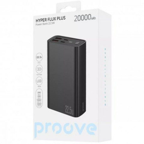 Зовнішній акумулятор Proove Hyper Flux Plus 20000mAh 22.5W Black (PBF222120001)
