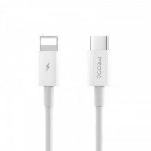 Кабель Proda PD-B27i USB-C-Lightning, 1м, White
