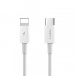 Кабель Proda PD-B27i USB-C-Lightning, 1м, White