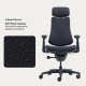 Крісло офісне ергономічне LiberNovo Omni Midnight Black 48 см (CP-GW-0000015-00-01) Купити в Україні