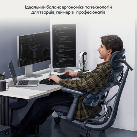 Крісло офісне ергономічне LiberNovo Omni Midnight Black 48 см (CP-GW-0000015-00-01) Купити в Україні