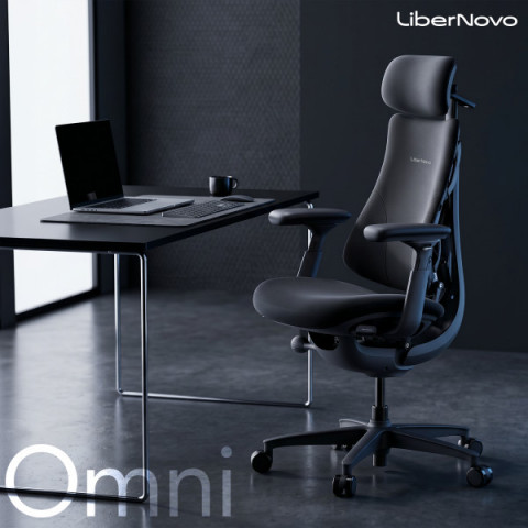 Крісло офісне ергономічне LiberNovo Omni Midnight Black 48 см (CP-GW-0000015-00-01) Купити в Україні