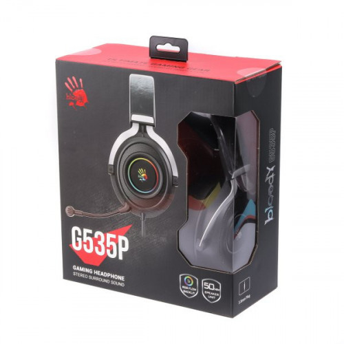 Гарнітура ігрова Bloody G535P з підсвічуванням, USB+3,5 jack