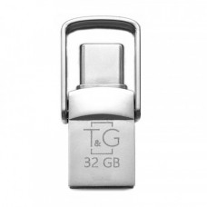Флеш-накопичувач USB 2.0 32GB Type-C T&G 104 Metal Series Silver (TG104TC-32G)