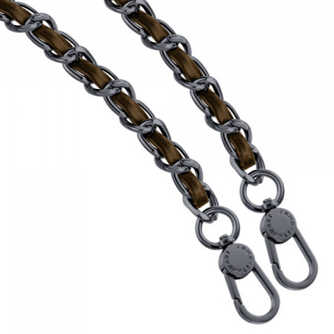 Ремінець для смартфону ArmorStandart Chain link Aged Ruthenium with Brown Leather (ARM77036)