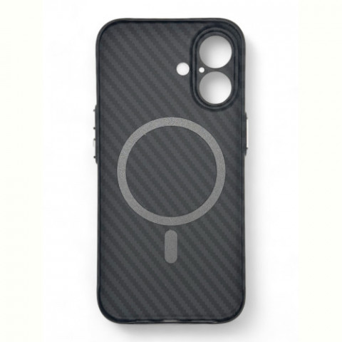 Чохол-накладка BeCover Carbonite Case MagSafe для Apple iPhone 16 Black (712067)