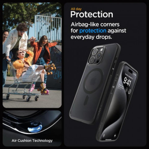 Чохол-накладка Spigen Ultra Hybrid MagFit для Apple iPhone 15 Pro Max Frost Black (ACS06581)