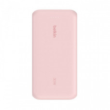 Акумулятор портативний літій-іонний Power Bank Belkin 20000мА·год, 30Вт, з інтегрованим кабелем USB-C, рожевий