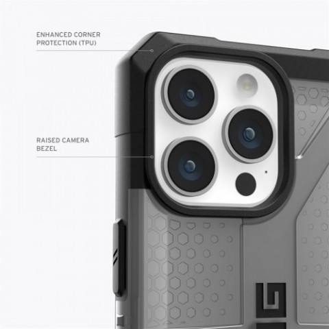 Чохол-накладка Urban Armor Gear Plasma для Apple iPhone 15 Pro Max Ash (114304113131)
