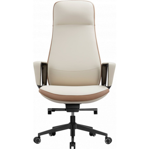 Офісне крісло GT Racer B-2115 Beige/Brown (leather)