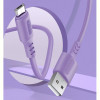 Кабель ColorWay USB-microUSB, soft silicone, 2.4А, 1м, Purple (CW-CBUM044-PU)