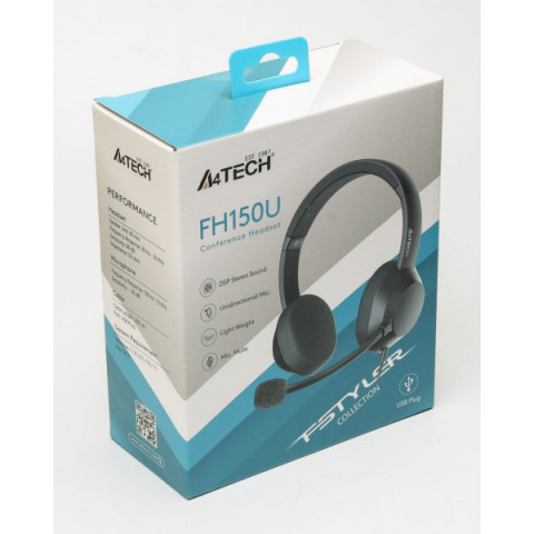Гарнітура A4-Tech FH150U (Black) USB, колір чорний